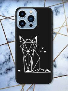 Матовий чорний чохол на Apple iPhone 13 Pro Max Лисиця (принт 127)