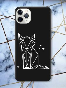 Матовий чорний чохол на iPhone 11 Pro (5.8) Лисиця (принт 127)