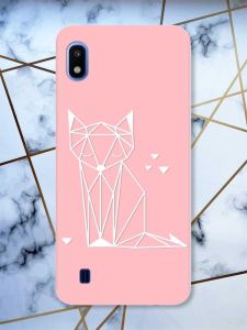 Матовий рожевий чохол на Samsung Galaxy A10 (2019) A105 Лисиця (принт 127)
