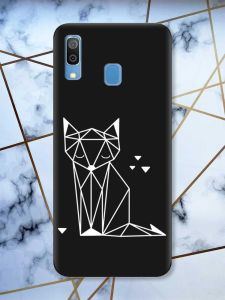 Матовий чорний чохол на Samsung Galaxy A30 (2019) / A20 (2019) Лисиця (принт 127)