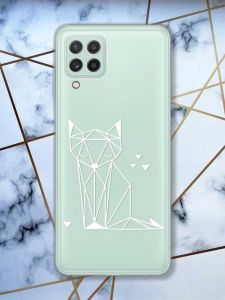 Прозорий чохол на Samsung Galaxy A22 4G / M22 / M32 Лисиця (принт 127)