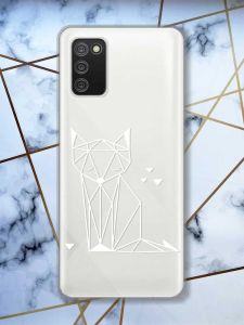 Прозорий чохол для Samsung Galaxy A02s  Лисиця (принт 127)