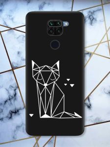 Матовий чорний чохол на Xiaomi Redmi Note 9 Лисиця (принт 127)