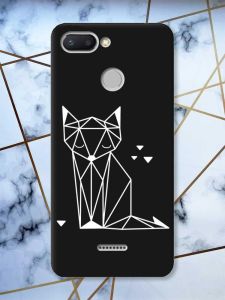 Матовий чорний чохол на Xiaomi Redmi 6 Лисиця (принт 127)