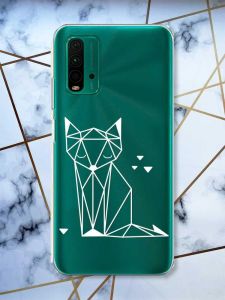Прозорий чохол на Xiaomi Redmi 9T  Лисиця (принт 127)