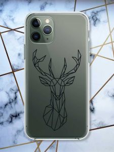 Прозорий чохол на iPhone 12 / 12 Pro Олень (принт 128)