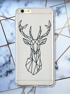 Прозорий чохол на iPhone 6+/6 Plus Олень (принт 128)