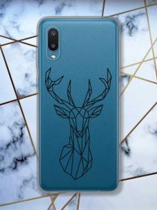 Прозорий чохол на Samsung Galaxy A02 / A022 (2021)  Олень (принт 128)