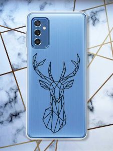 Прозорий чохол на Samsung Galaxy M52 Олень (принт 128)