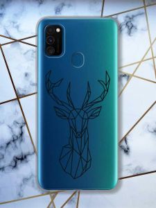 Прозорий чохол на Samsung Galaxy M30s/М21  Олень (принт 128)