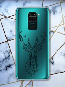 Прозорий чохол на Xiaomi Redmi Note 9 Олень (принт 128)