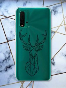 Прозорий чохол на Xiaomi Redmi 9T  Олень (принт 128)