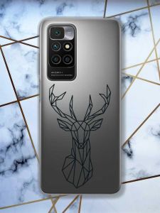 Прозорий чохол для Xiaomi Redmi 10 Олень (принт 128)