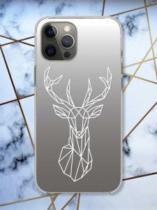 Прозорий чохол на iPhone 12 Pro Max Олень (принт 129)