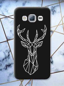 Матовий чорний чохол на Samsung Galaxy J3 / J310 Олень (принт 129)