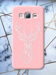Матовий рожевий чохол на Samsung Galaxy J3 / J310 Олень (принт 129)