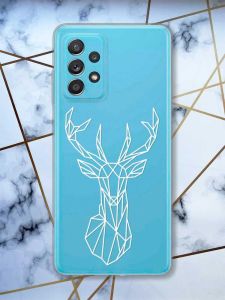 Прозорий чохол на Samsung Galaxy A52 Олень (принт 129)
