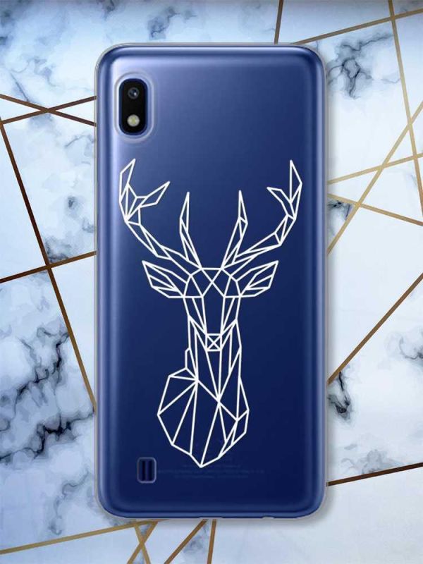 Прозорий чохол на Samsung Galaxy A10 (2019) A105 Олень (принт 129)