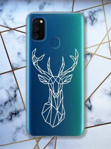 Прозорий чохол на Samsung Galaxy M30s/М21  Олень (принт 129)