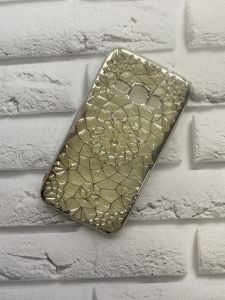 Силіконовий чохол для SAMSUNG Galaxy J1Ace J110 Ромби випуклі. Срібна павутинка