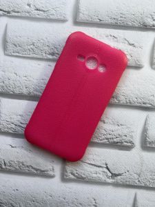 Силіконовий чохол з тисненням для SAMSUNG Galaxy J1Ace J110 Рожевий