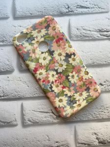 Силіконовий матовий чохол з малюнком для Xiaomi Redmi Note 5A Ромашки біло-рожеві