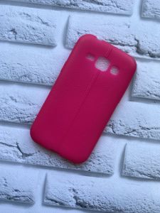 Силіконовий чохол із тисненням для SAMSUNG Galaxy J1/J100 Рожевий