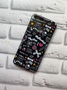 Оригінальний силіконовий чохол з малюнком Huawei Honor 7X Надписи на чорному