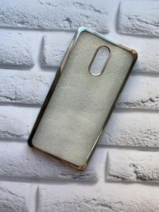 Силіконовий чохол із золотим обідком для Xiaomi Redmi Pro Срібний