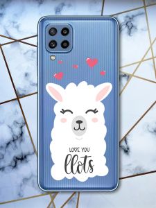 Прозорий чохол Samsung Galaxy M32 / M22 / A22 4G Лама (принт 94)