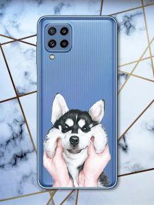Прозорий чохол Samsung Galaxy M32 / M22 / A22 4G Мордочка (принт 121)