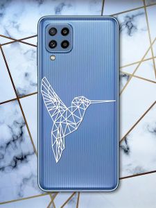 Прозорий чохол Samsung Galaxy M32 / M22 / A22 4G Колібрі (принт 123)