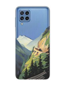 Прозорий чохол Samsung Galaxy M32 / M22 / A22 4G Гори (принт 87)