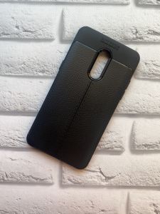 Силіконовий чохол з тисненням Meizu 15 Plus Auto Focus Чорний