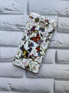 Силіконовий чохол із малюнком для SAMSUNG Galaxy A7 Метелики на білому