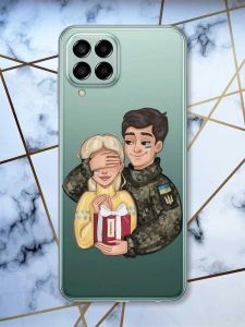 Прозорий чохол на Samsung Galaxy M33 5G Подарунок Перемога (патріотичний принт 178)