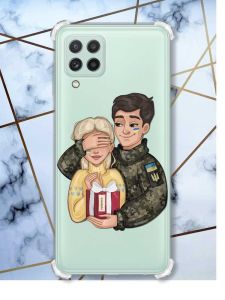 Чохол із потовщеними кутами на Samsung Galaxy A22 5G / A22s 5G Подарунок Перемога (патріотичний принт 178)