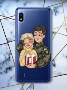 Прозорий чохол на Samsung Galaxy A10 (2019) A105 Подарунок Перемога (патріотичний принт 178)
