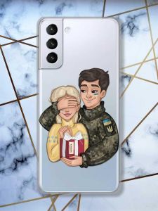 Прозорий чохол для Samsung Galaxy S21 (G991)  Подарунок Перемога (патріотичний принт 178)