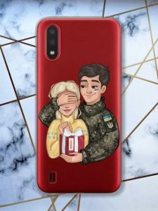 Прозорий чохол для Samsung Galaxy A01  Подарунок Перемога (патріотичний принт 178)