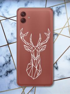 Прозорий чохол на Samsung Galaxy A04 Олень (принт 129)