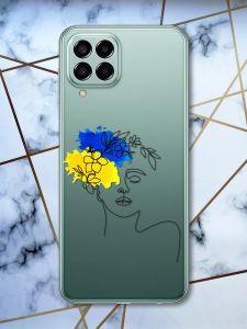 Прозорий чохол на Samsung Galaxy M33 5G Українка Арт (патріотичний принт 3)