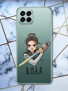 Прозорий чохол на Samsung Galaxy M33 5G Українська захисниця (патріотичний принт 169)