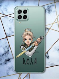 Прозорий чохол на Samsung Galaxy M33 5G Українська захисниця (патріотичний принт 170)