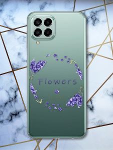 Прозорий чохол на Samsung Galaxy M33 5G Лавандовий вінок (принт 19)