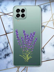 Прозорий чохол на Samsung Galaxy M33 5G Лаванда (принт 28)