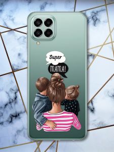 Прозорий чохол на Samsung Galaxy M33 5G Супер мама (принт 29)