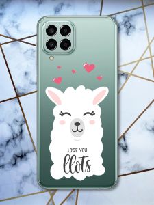 Прозорий чохол на Samsung Galaxy M33 5G Лама (принт 94)
