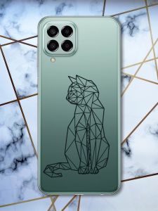 Прозорий чохол на Samsung Galaxy M33 5G Котик (принт 124)
