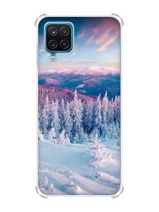 Чохол з потовщеними кутами на Samsung A12 4G Зимові гори (принт 163)